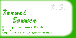 kornel sommer business card